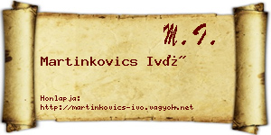 Martinkovics Ivó névjegykártya